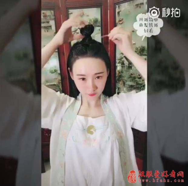 【汉服发型】三连弹！适合古装摄影中短发妹子的简单汉服发型教程