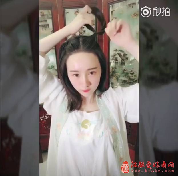 【汉服发型】三连弹！适合古装摄影中短发妹子的简单汉服发型教程