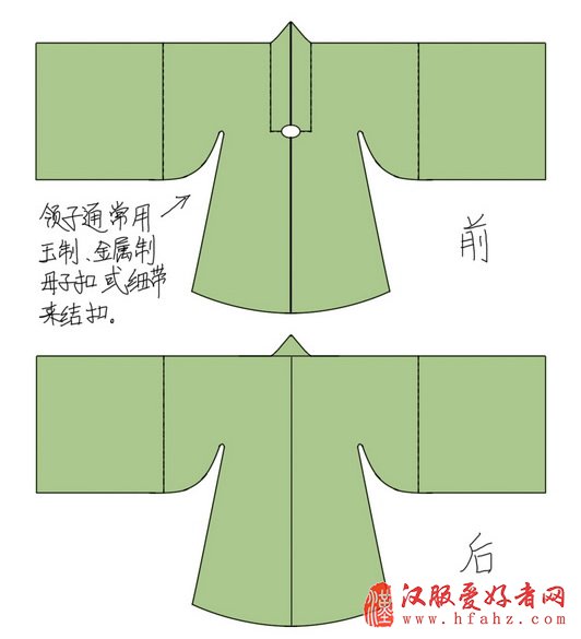  汉服披风制作裁古装摄影剪图 披风制作教程