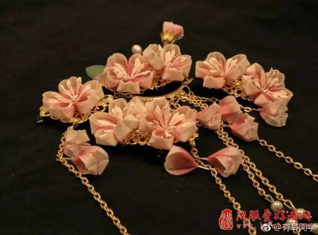  【发饰教程】汉服头饰教程——樱花/桃花