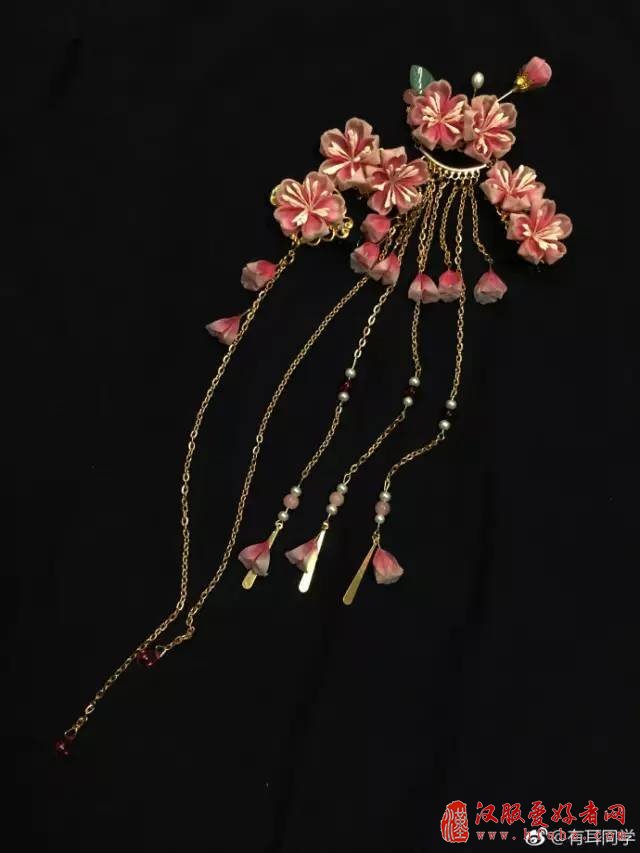  【发饰教程】汉服头饰教程——樱花/桃花
