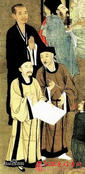  汉服的三个主要特征：交领右衽、无扣结缨、褒衣大袖