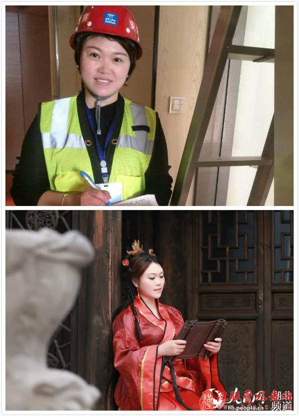 “女汉子”变“女神” 149名建筑女职工拍汉服写真庆妇女节