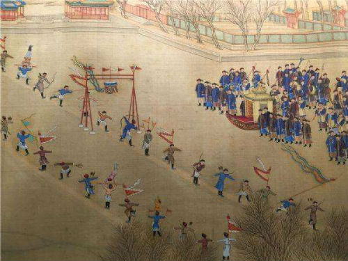 清代冰嬉图（局部）