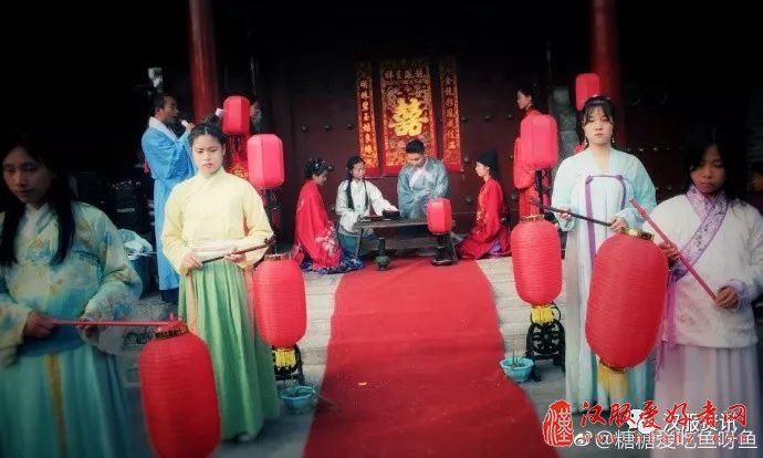 杞县汉服传统文化研习会举行传统婚礼