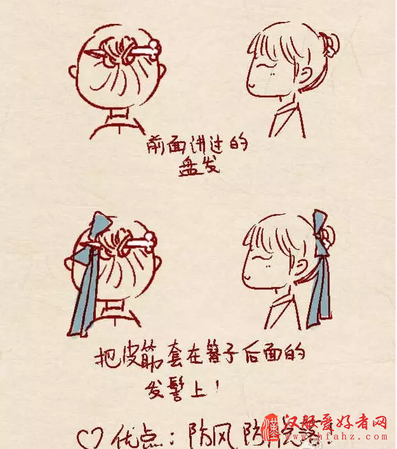  男女适用汉服发型教程