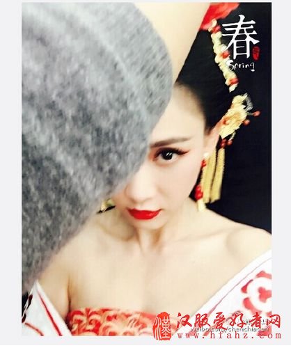 陈乔恩晒妩媚古装美照 造型神似“武媚娘”(图