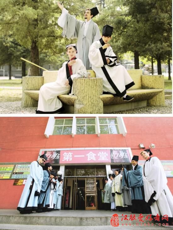 外国留学生创意毕业照再现汉服底蕴