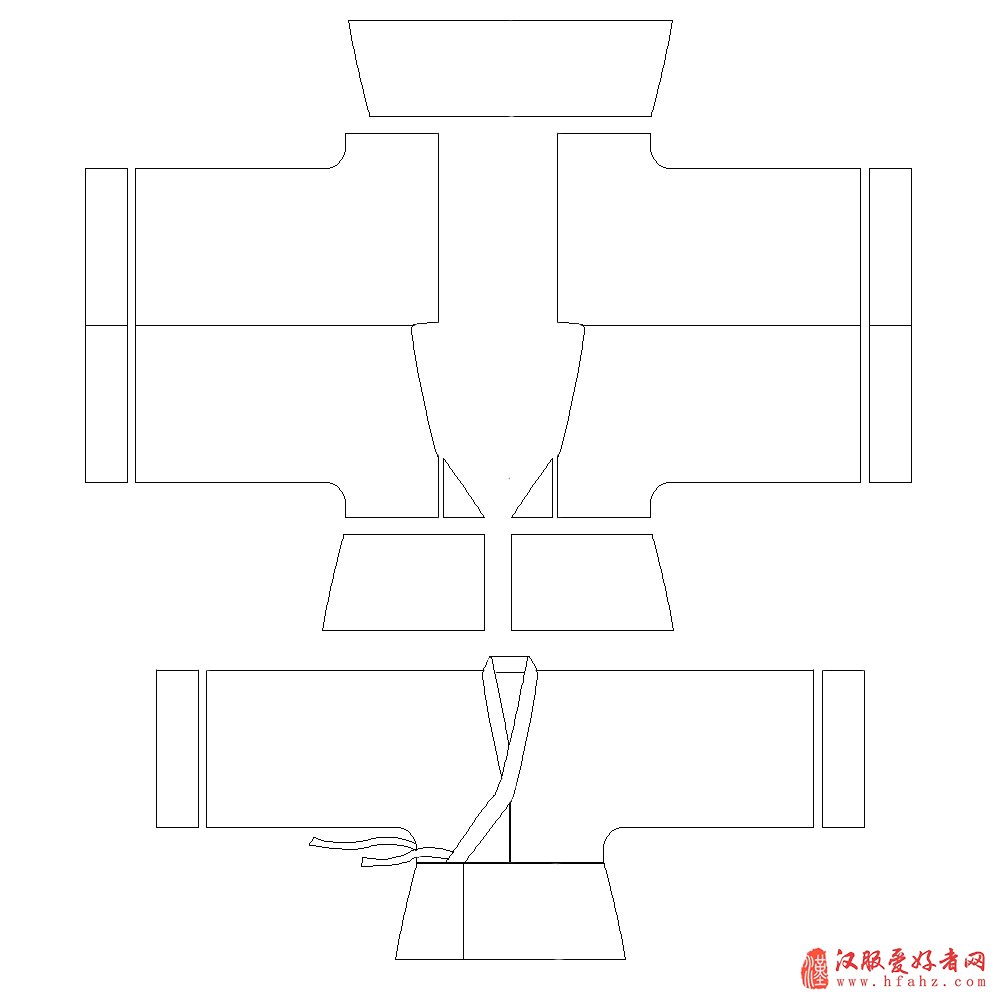  汉服_襦制作剪裁图 襦制作教程