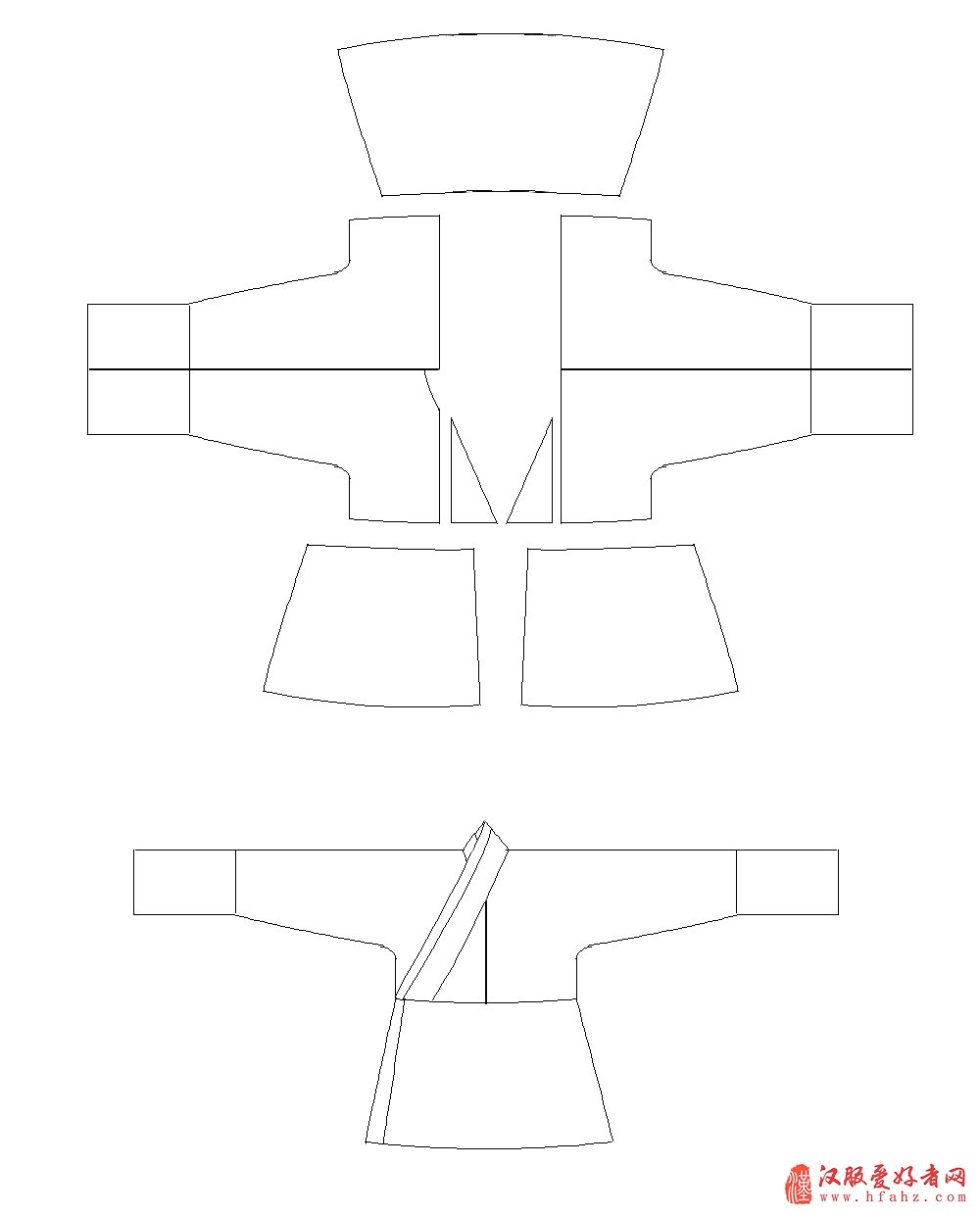  汉服_襦制作剪裁图 襦制作教程