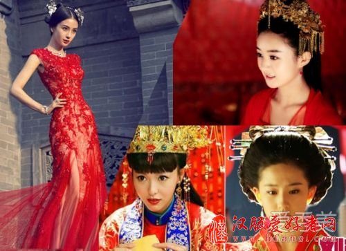 杨幂赵丽颖刘亦菲 小花旦古装新娘发型PK(组图)