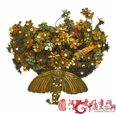 闹蛾金钗(陕西西安唐代李静训墓出土)
