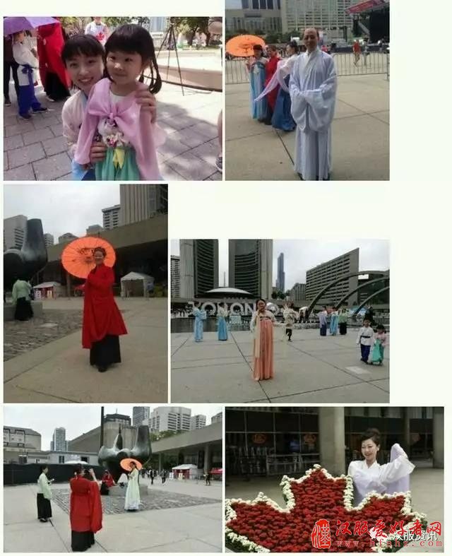 加拿大国庆节的“汉服快闪”活动