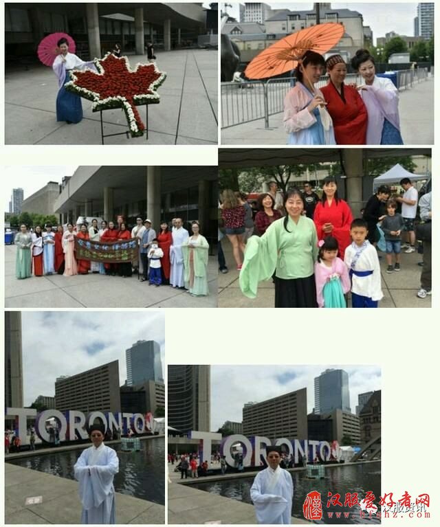 加拿大国庆节的“汉服快闪”活动