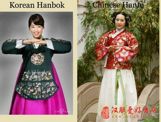 明朝服和韩国服饰区别