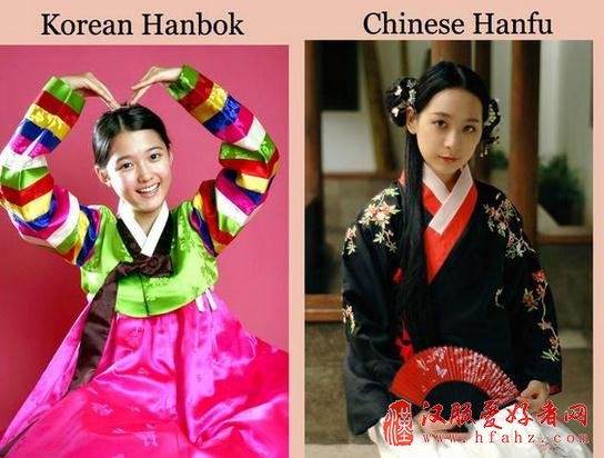 明朝服和韩国服饰区别