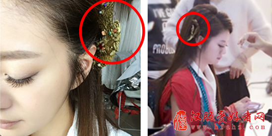 两张图片中相似的头饰