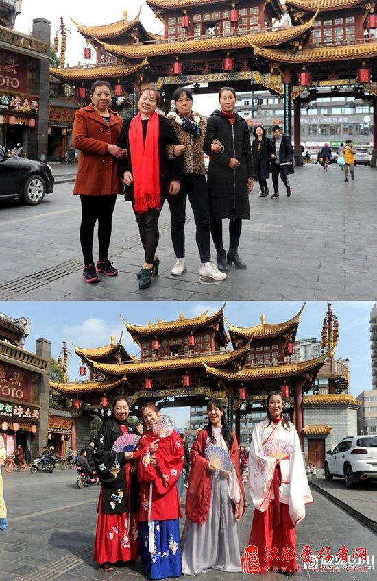 蝶变工地女民工变身汉服美女（组图）