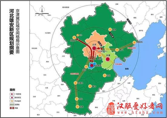 图表：京津冀区域空间格局示意图 新华社发