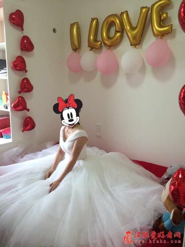 薇好婚纱 新款2017新娘结婚婚纱一字肩婚纱A字裙