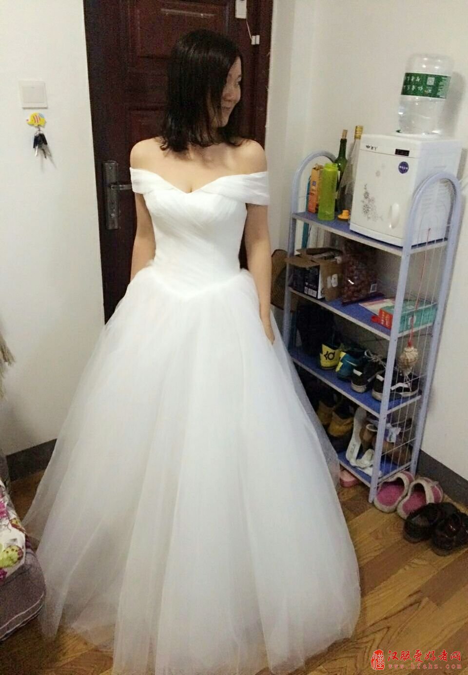 薇好婚纱 新款2017新娘结婚婚纱一字肩婚纱A字裙