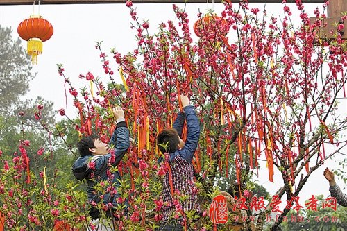 南宁青秀山邀您登上桃花岛 享汉服表演(组图)
