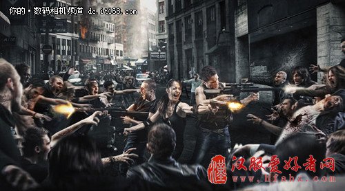 GIF动画展示摄影师如何使用后期制作
