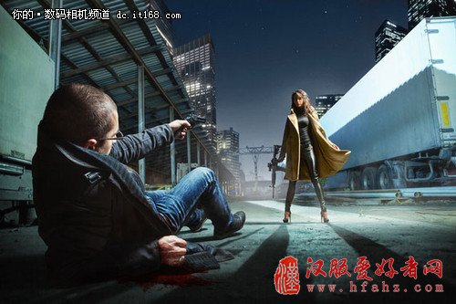 GIF动画展示摄影师如何使用后期制作